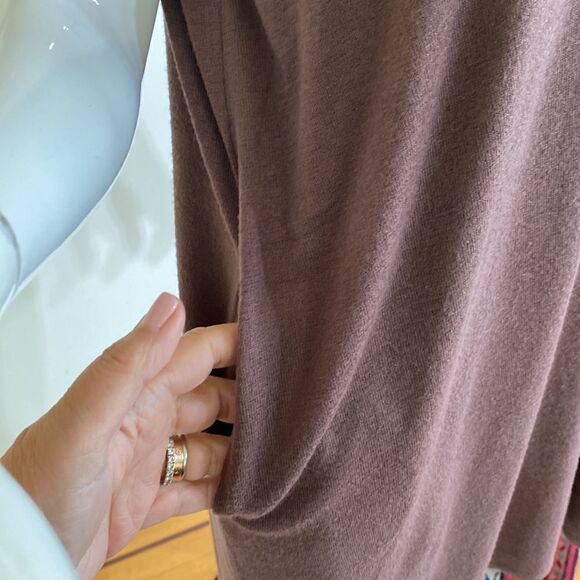 Wilfred Free Marcoux Brown V-Neck Oversized Mini Dress - Picture 7 of 14